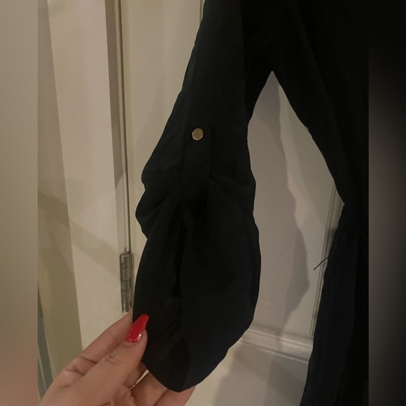 Joie Motega Tie-Waist Silk Dress Black Small - Picture 5 of 8